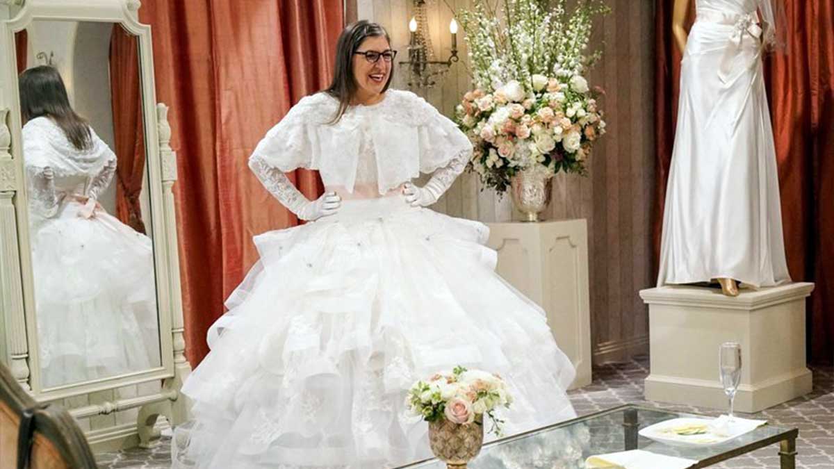 Amy en su vestido de novia - The Big Bang Theory